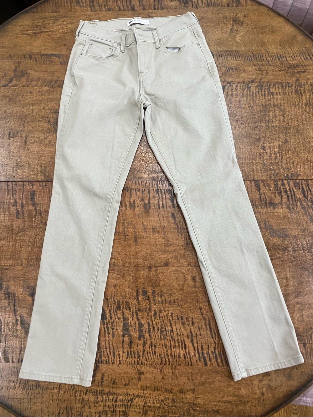 Levi’s 505 Women’s Straight Leg Tan Tab Denim Jeans Size 27x32
